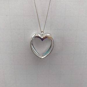 Silver Double Open Heart Necklace
